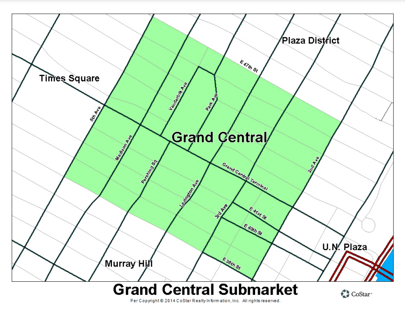 Office Rental Cost Near Grand Central Station   Grand Central Map 